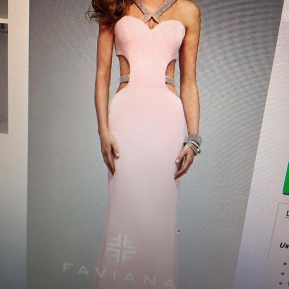 Faviana Blush Pink Gown - Picture 1 of 5